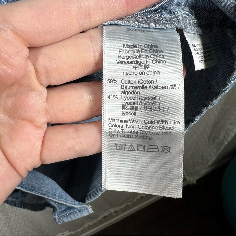 Madewell Blue Denim‎ Button Front Dress - Picture 5 of 6